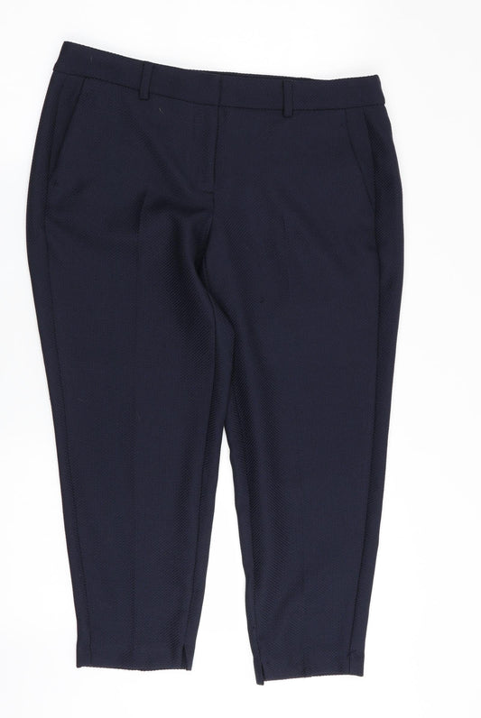 Dorothy Perkins Womens Blue   Trousers  Size 12 L23 in