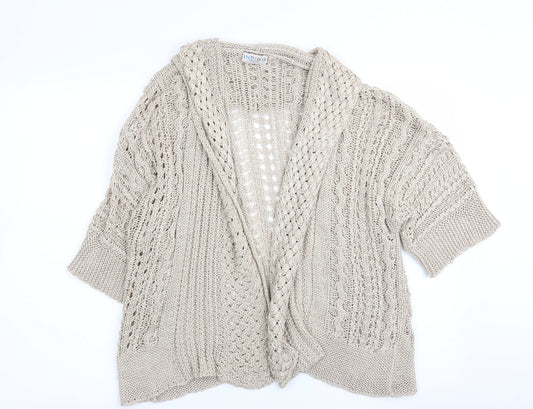 M&S Womens Beige   Cardigan Jumper Size 10