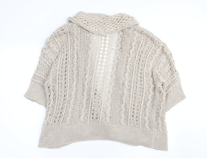 Marks & Spencer Womens Beige   Cardigan Jumper Size 10