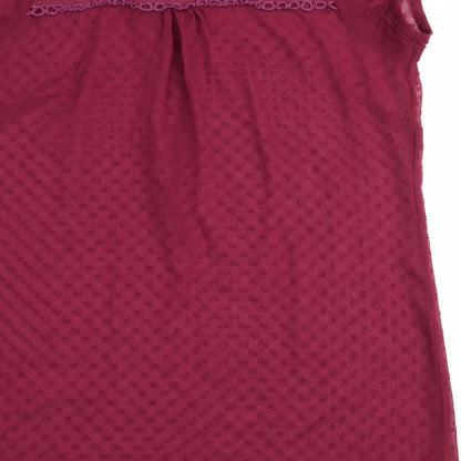 Select Womens Red Polka Dot  Basic Blouse Size 8