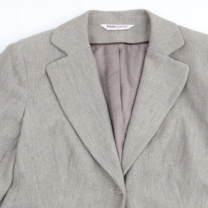 Bonmarché Womens Grey Jacket Blazer Size 14