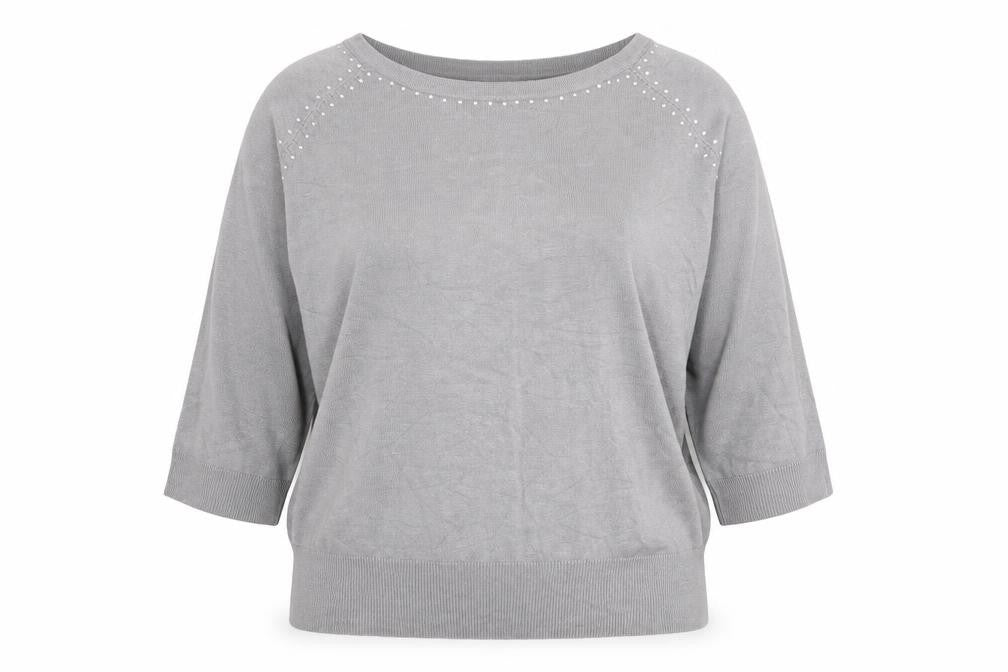Bassini Womens Grey   Basic T-Shirt Size M