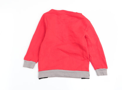 Asda George Girls Red   Pullover Jumper Size 2-3 Years  - christmas
