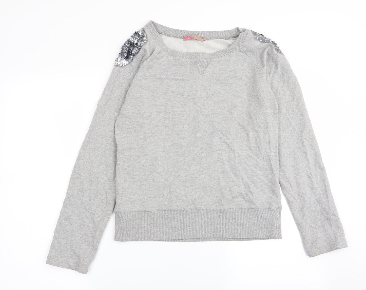saint tropez Womens Grey   Pullover Jumper Size S
