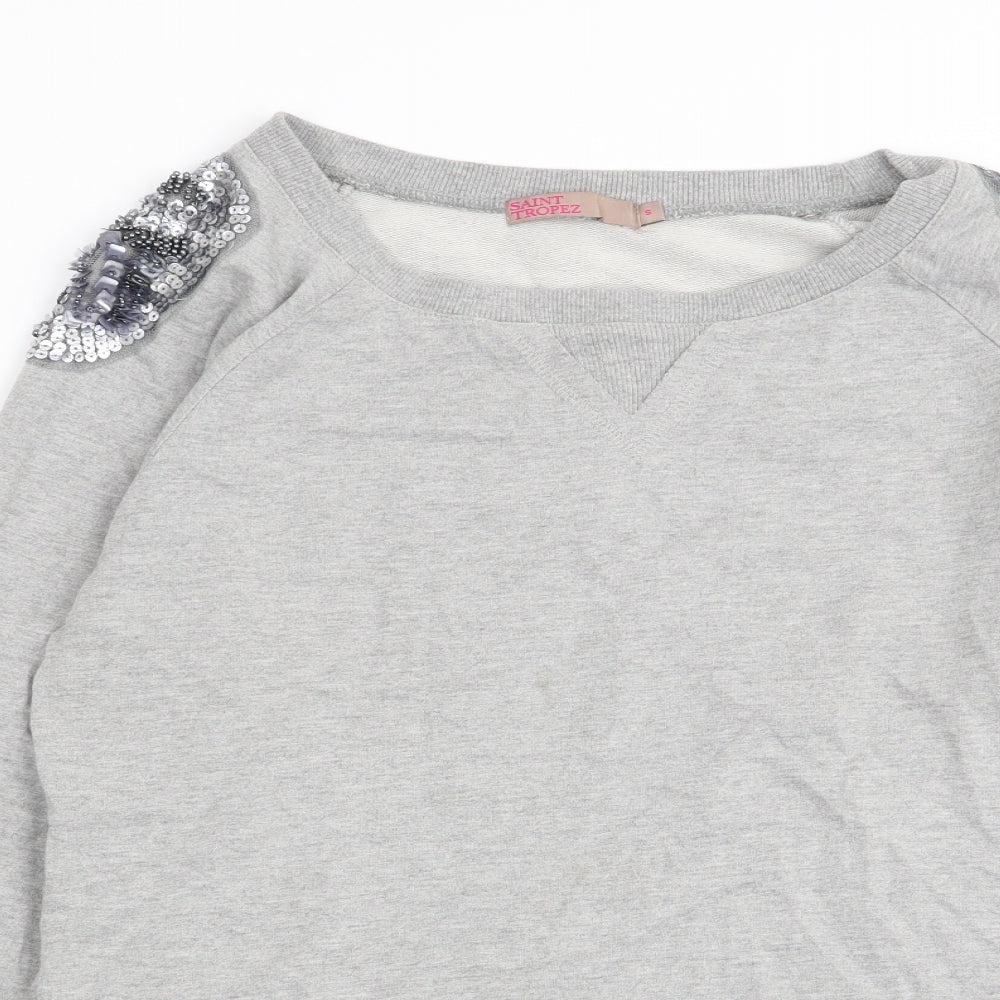 saint tropez Womens Grey   Pullover Jumper Size S