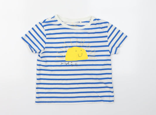 NEXT Boys Multicoloured Striped  Basic T-Shirt Size 8 Years