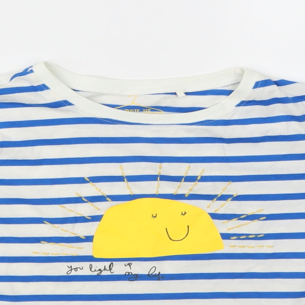 NEXT Boys Multicoloured Striped  Basic T-Shirt Size 8 Years