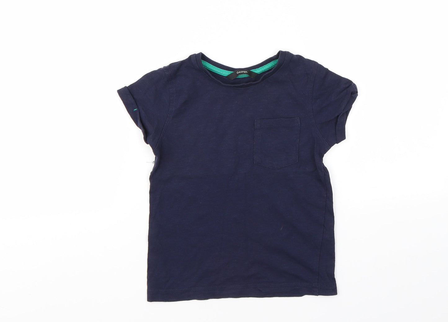 George Boys Blue   Basic T-Shirt Size 5-6 Years