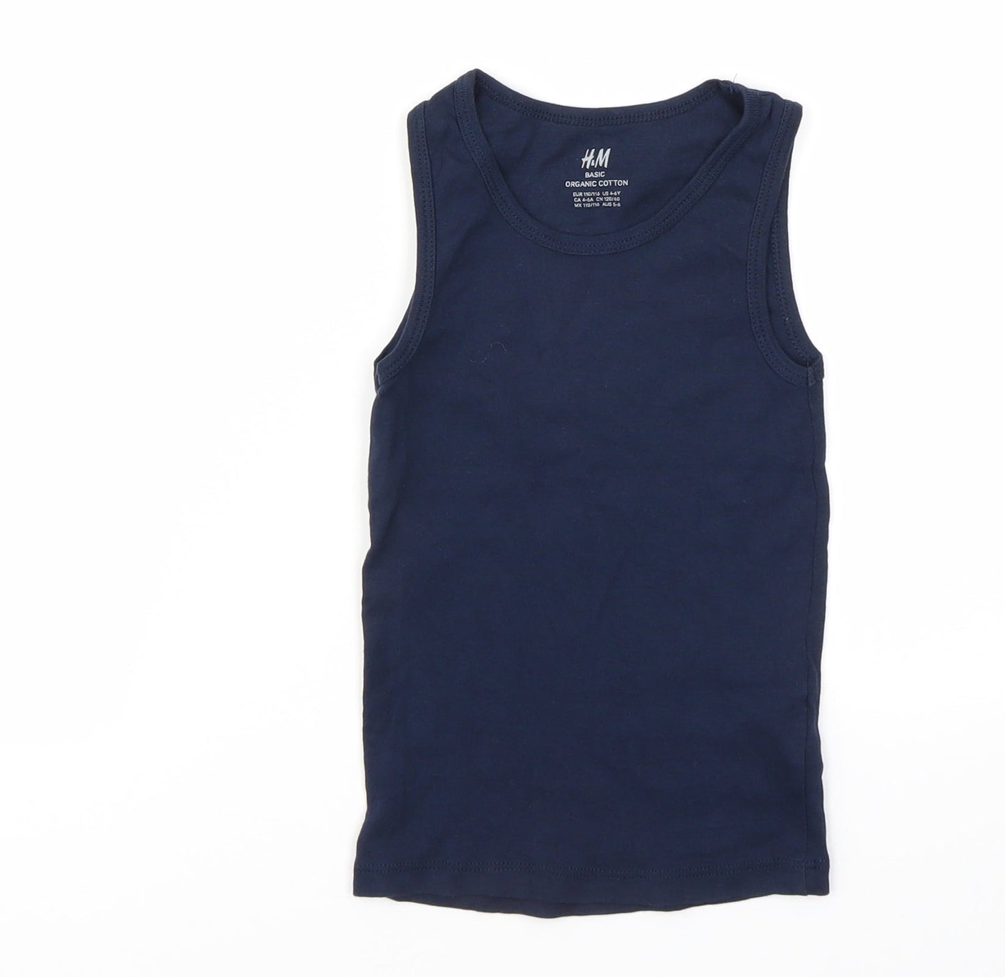 H&M Girls Blue   Basic T-Shirt Size 5-6 Years