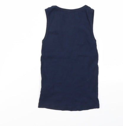 H&M Girls Blue   Basic T-Shirt Size 5-6 Years