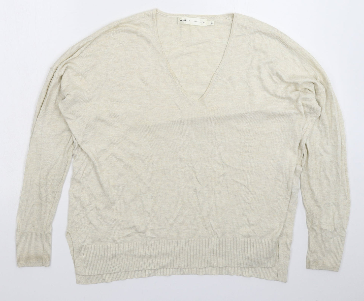 Inwear Womens Grey  Knit Pullover Jumper Size L