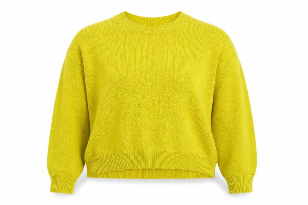 Divided Womens Yellow  Knit Pullover Jumper Size L