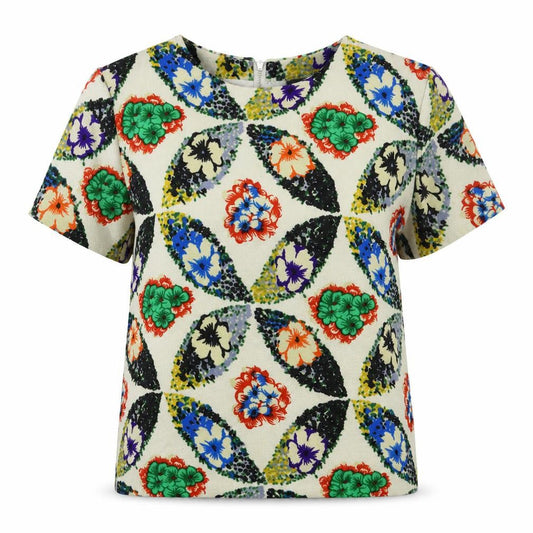 Atmosphere Womens White Floral  Basic Blouse Size 8
