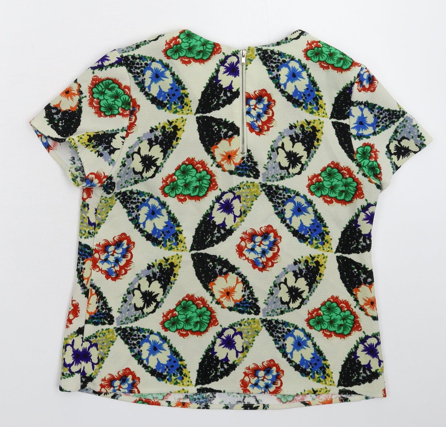 Atmosphere Womens White Floral  Basic Blouse Size 8