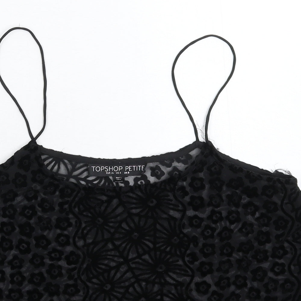 Topshop Womens Black   Basic Tank Size 8