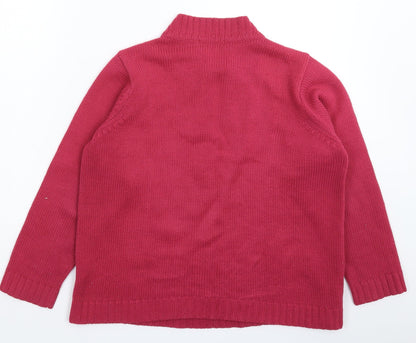 Bonmarché Womens Pink Knit Pullover Jumper Size M