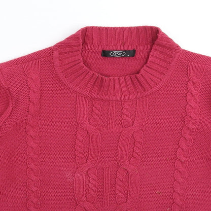Bonmarché Womens Pink Knit Pullover Jumper Size M