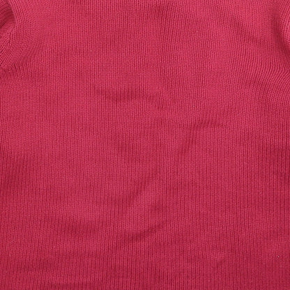 Bonmarché Womens Pink Knit Pullover Jumper Size M