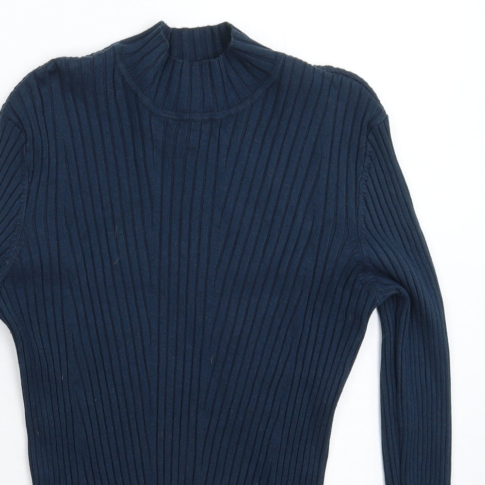 H&M Womens Blue  Knit Pullover Jumper Size M