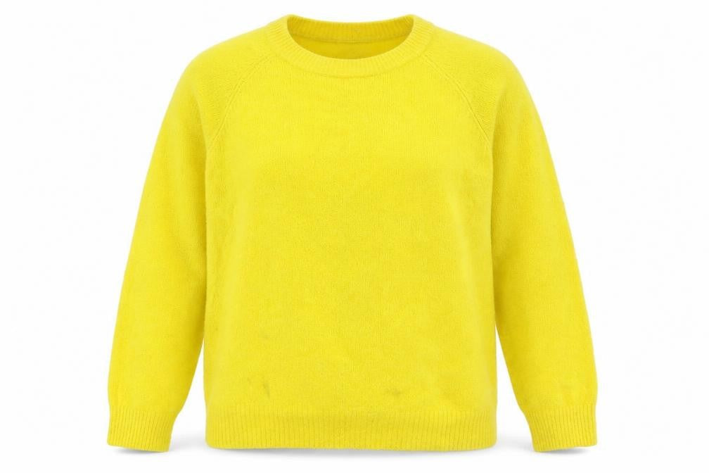 H&M Womens Yellow  Knit Pullover Jumper Size M