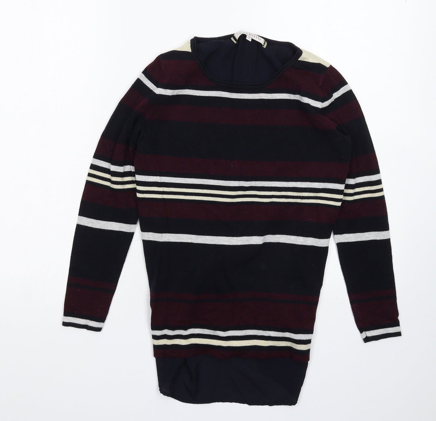 Principles Womens Multicoloured Striped Knit Pullover Jumper Size 8