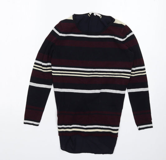 Principles Womens Multicoloured Striped Knit Pullover Jumper Size 8