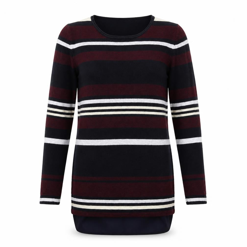 Principles Womens Multicoloured Striped Knit Pullover Jumper Size 8