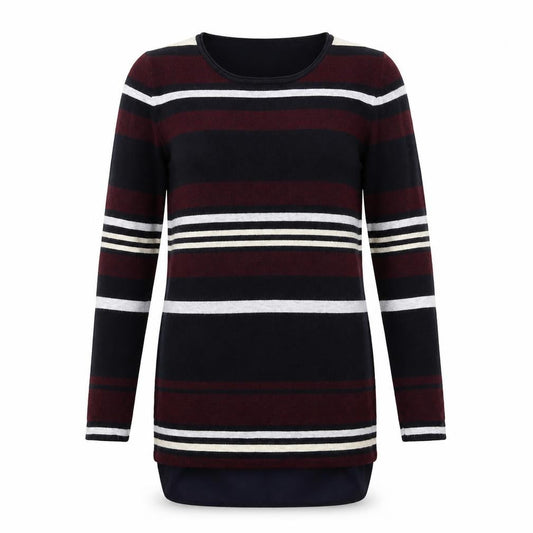 Principles Womens Multicoloured Striped Knit Pullover Jumper Size 8