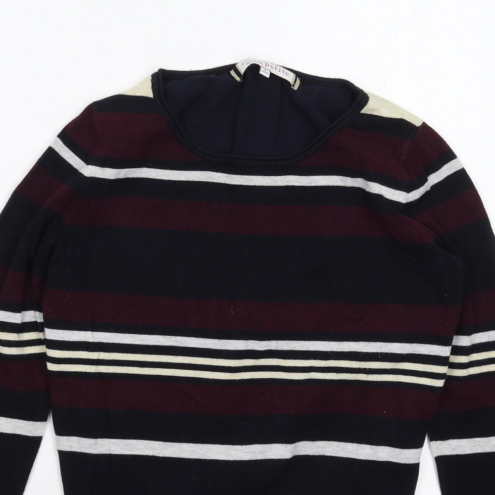 Principles Womens Multicoloured Striped Knit Pullover Jumper Size 8