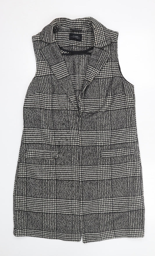 Papaya Womens Black Plaid  Jacket Coat Size 14