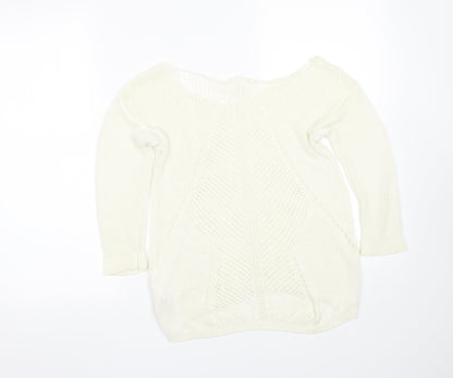 Preloved NEXT Womens Beige   Pullover Jumper Size 6 - Back