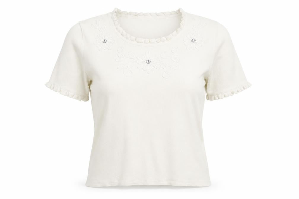 Roman Womens White   Basic T-Shirt Size S