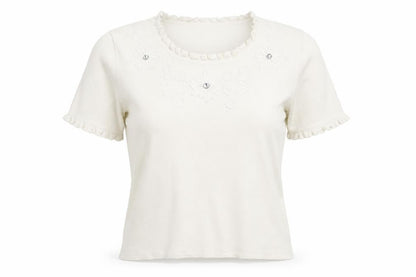 Roman Womens White   Basic T-Shirt Size S