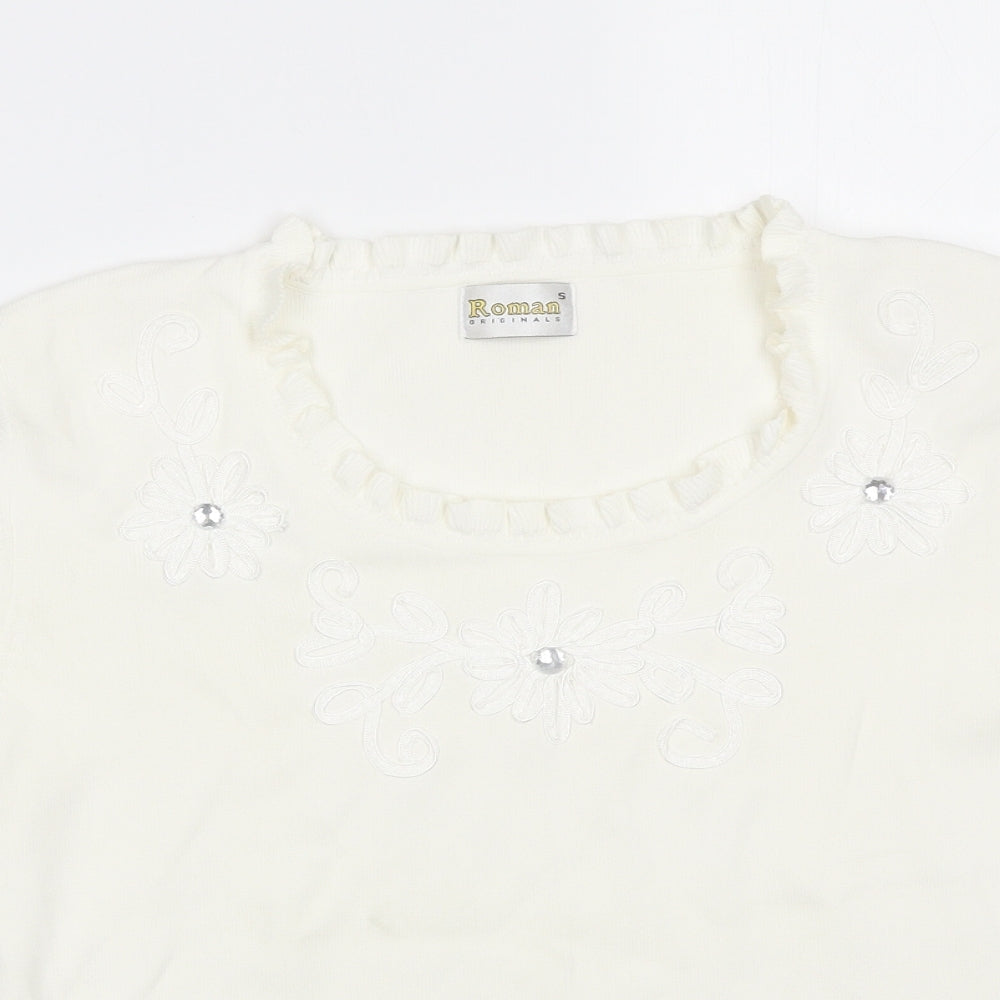 Roman Womens White   Basic T-Shirt Size S