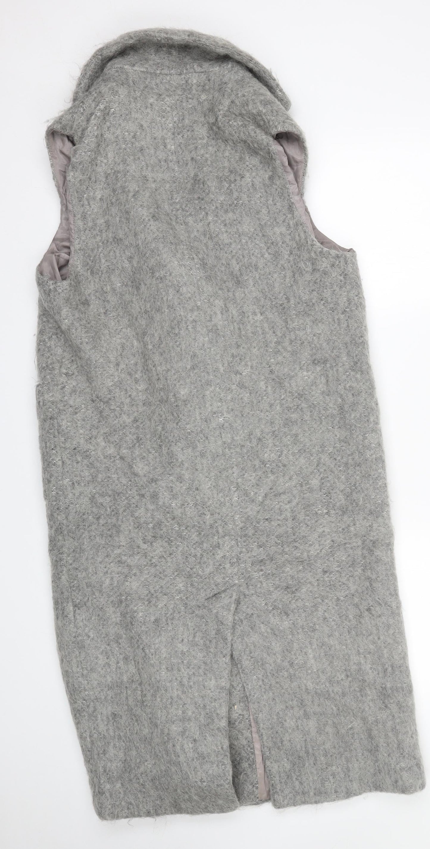 Topshop Womens Grey   Trench Coat Coat Size S