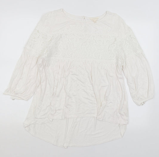 Advia Womens White   Basic Blouse Size S
