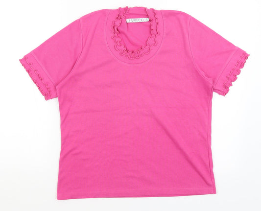 Emreco Womens Pink   Basic T-Shirt Size 16