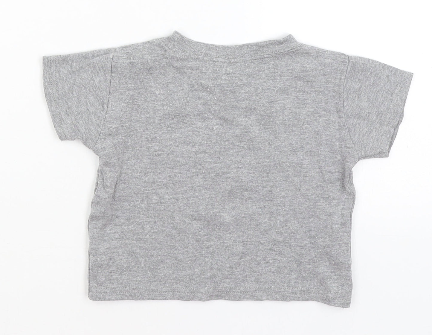 Preworn Baby Grey   Basic T-Shirt Size 6-9 Months  - Mini
