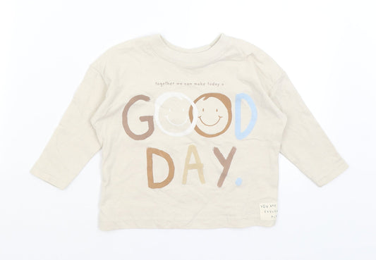 George Baby Brown   Basic T-Shirt Size 12-18 Months  - Good Day