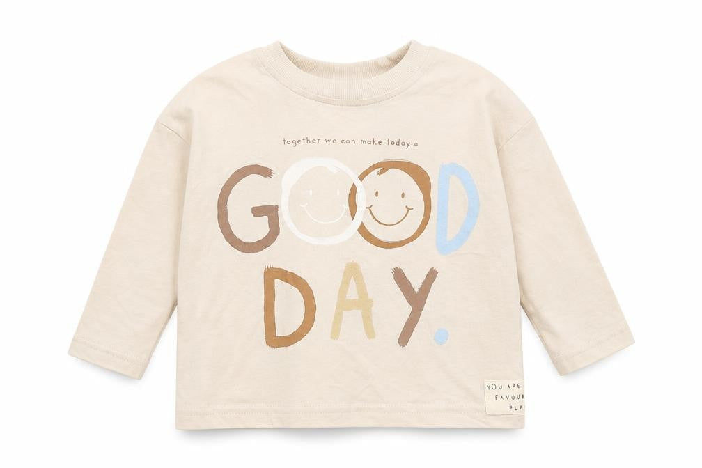 George Baby Brown   Basic T-Shirt Size 12-18 Months  - Good Day