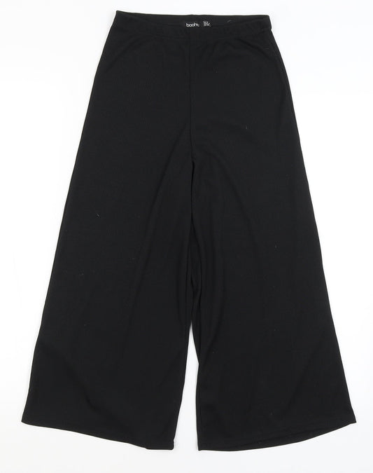 Boohoo Womens Black   Cropped Trousers Size 8 L20 in