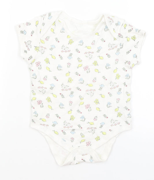Primark Baby White Floral  Romper One-Piece Size 18-24 Months