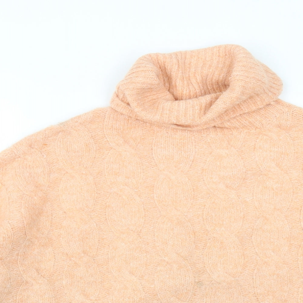 Stradivarius Womens Orange  Knit Pullover Jumper Size M