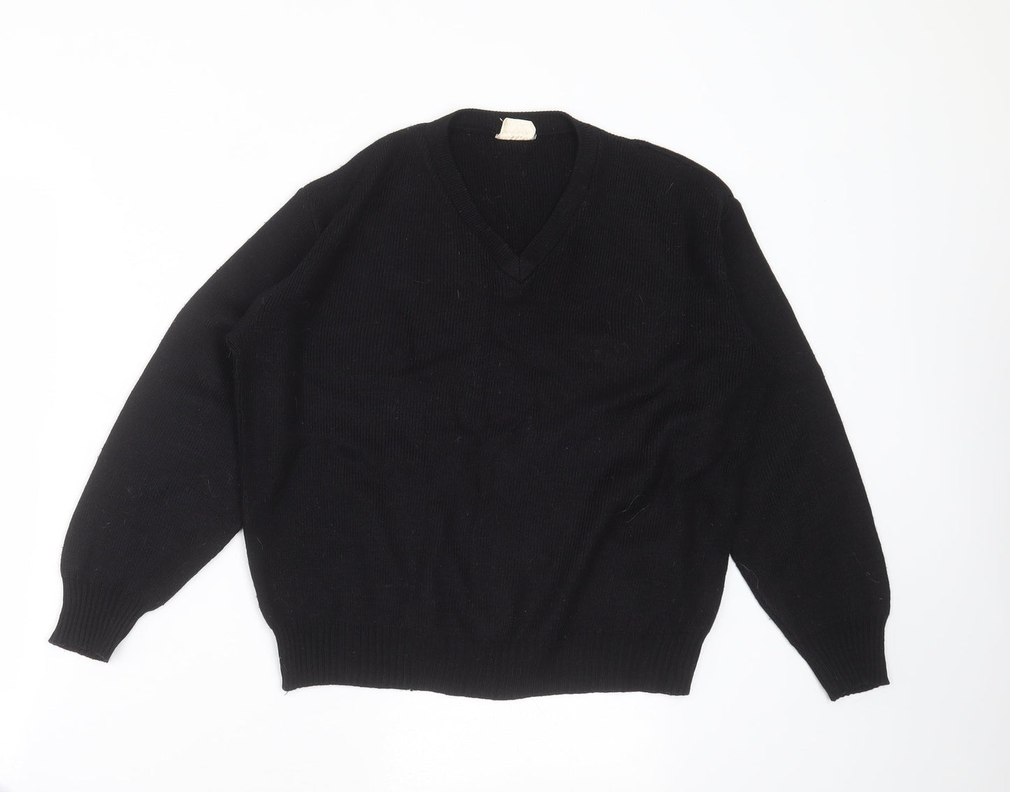 Preworn Womens Black  Knit Pullover Jumper Size 18