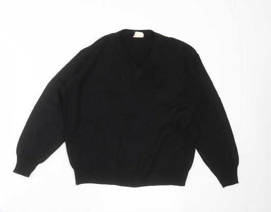 Preworn Womens Black  Knit Pullover Jumper Size 18