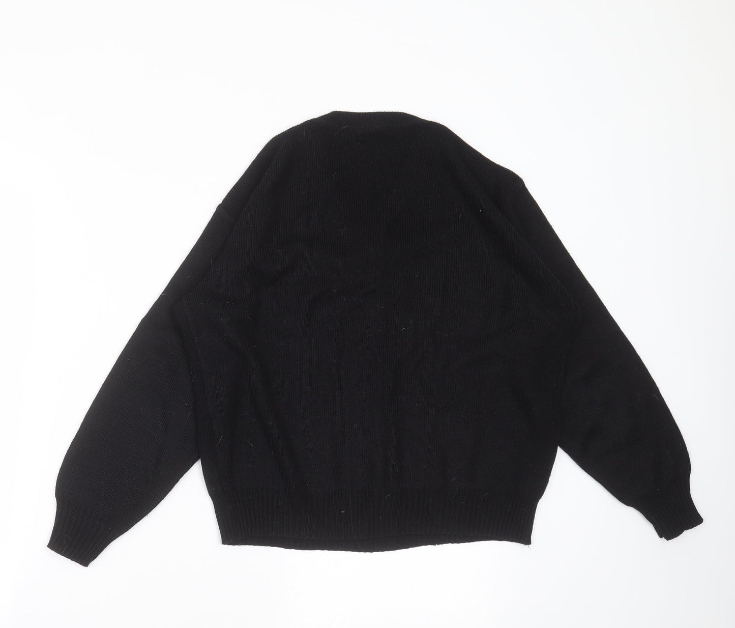 Preworn Womens Black  Knit Pullover Jumper Size 18