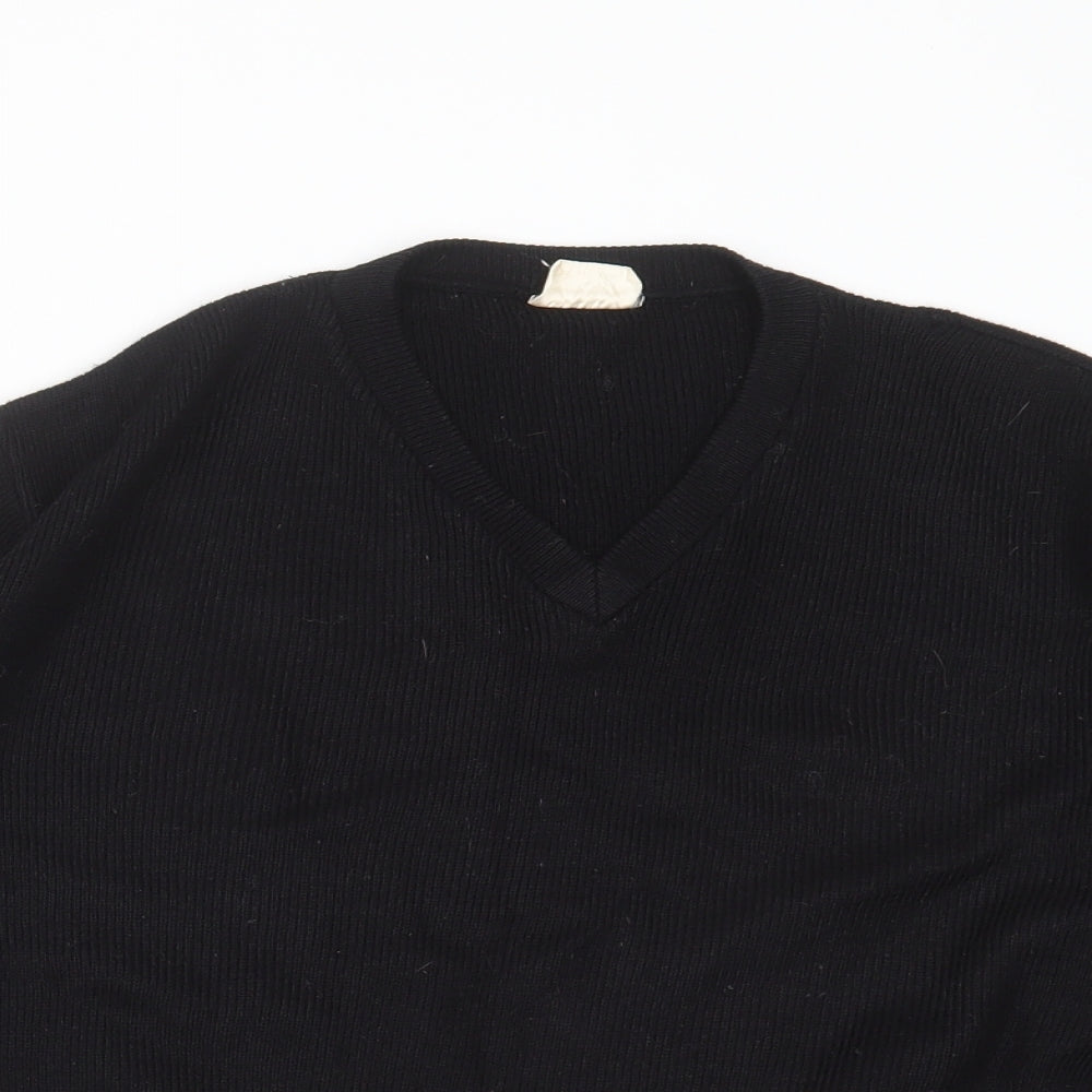 Preworn Womens Black  Knit Pullover Jumper Size 18