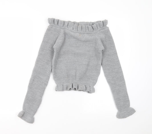 Select Womens Grey  Knit Pullover Jumper Size 6