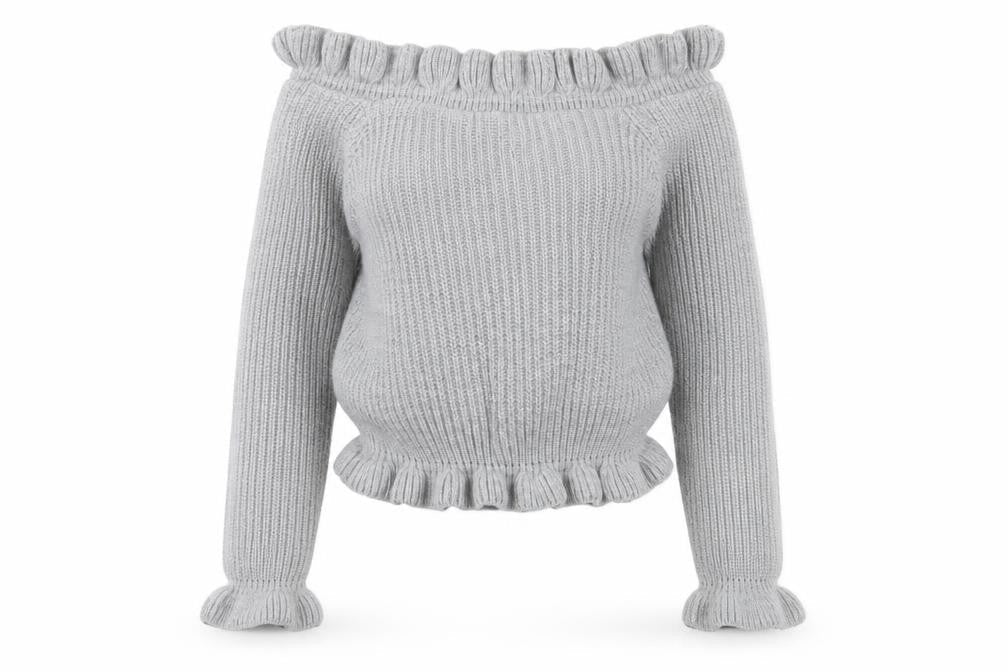 Select Womens Grey  Knit Pullover Jumper Size 6