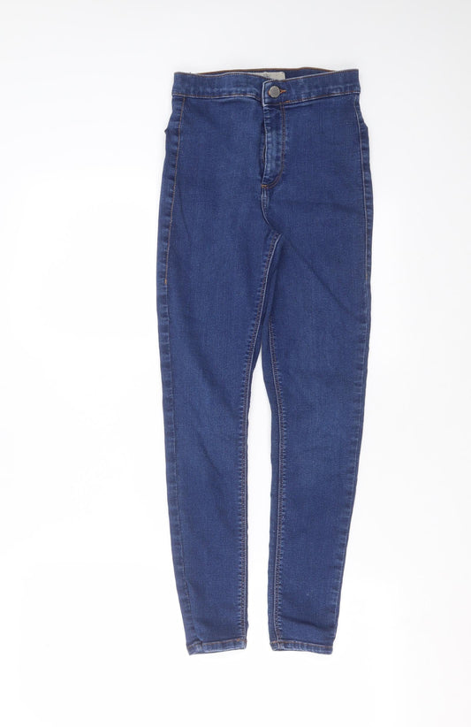 Topshop Womens Blue  Denim Skinny Jeans Size 24 in L26 in